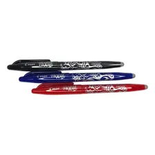 Pilot Frixion 0.7mm 3 Canetas Apagável Kit Preta Azul Verm Cor da tinta preta/azul/vermelha Foto  mini 1