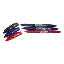 Pilot Frixion 0.7mm 3 Canetas Apagável Kit Preta Azul Verm Cor da tinta preta/azul/vermelha Foto mini  2