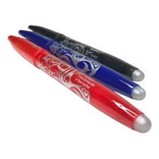 Pilot Frixion 0.7mm 3 Canetas Apagável Kit Preta Azul Verm Cor da tinta preta/azul/vermelha Foto mini  3