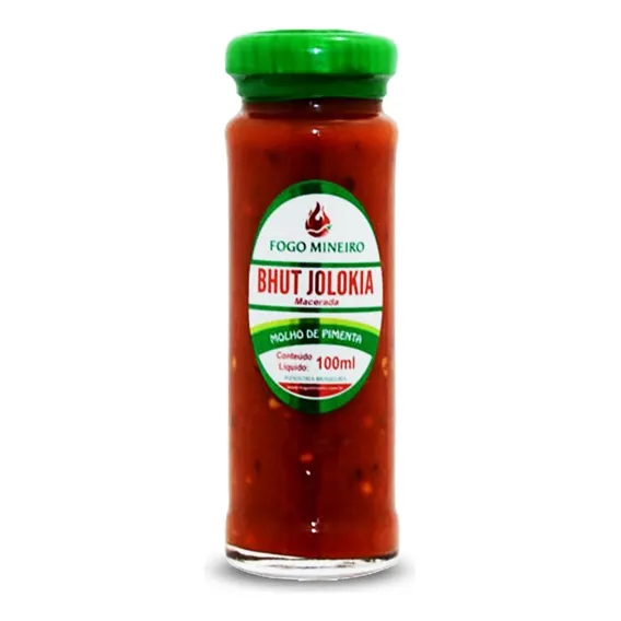 Pimenta Bhut Jolokia Macerada Molho100ml - As Mais Ardidas Foto 1