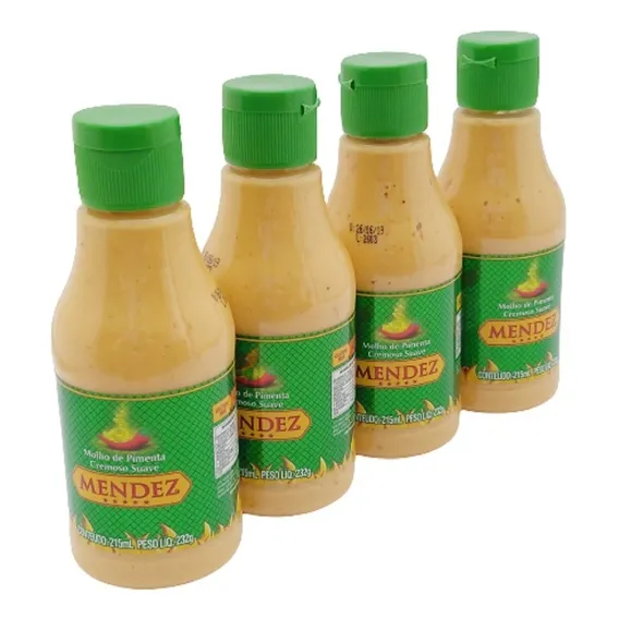 Pimenta Mendez Molho Cremoso Suave 215ml 04 Unidades Foto 1