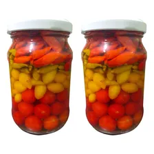 Pimenta Mista Em 4 Sabores Picantes Em Conserva No Óleo 230g Foto mini  2