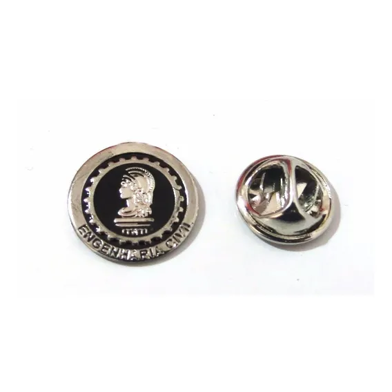 Pin Botton Broche Personalizado Logotipo Cor Cinza Foto 1