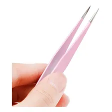 Pinça Alta Precisão Tweezers Ponta Reta Extensão De Cílios Foto mini  3