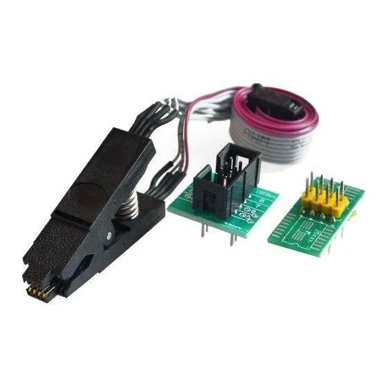 Pinça Clip Para Gravador Eeprom Soic8 Sop8 + 2 Adaptadores Foto 1