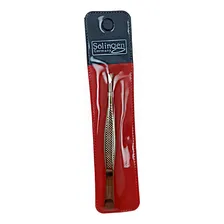 Pinça Designer Sobrancelha Solingen Chanfrada Dourada Foto mini  3