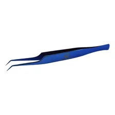 Pinça Dlux Professional Ponta Curva Blue Com Case Foto mini 4