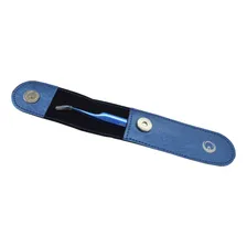 Pinça Dlux Professional Ponta Curva Blue Com Case Foto mini 2