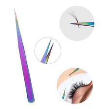 Pinça Extensão Alongamento Cílios Vetus Reta Multicolorida Foto mini  2