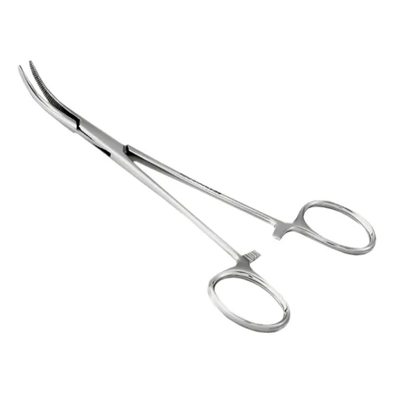 Pinça Kelly Hemostática Curva 14cm Foto 1