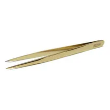 Pinça Para Sobrancelha Solingen Ponta Fina Agulha Dourado Foto mini 2