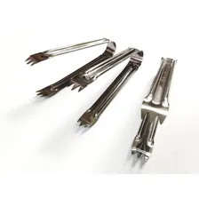 Pinça Pegador Para Servir Churrasco Em Inox Kit 3 Unidades Foto mini  3