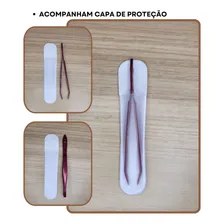 Pinça Sobrancelha Xzn Profissional Vermelha Cor Vermelho Liso Foto mini 4