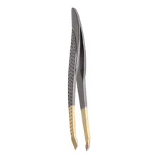 Pinça Soling Gold Titanium OblĂqua Ponta Dourada Ref. 125 Foto mini 4