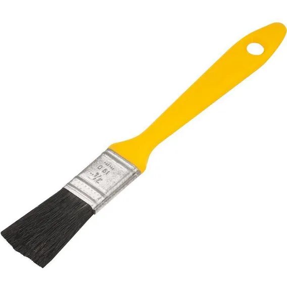 Pincel 3/4 Cerdas Pretas Cabo Plástico Para Tintas Óleo E E Foto 1