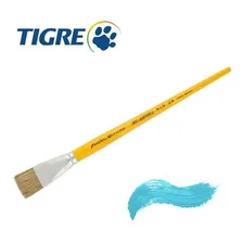 Pincel Chato Amarelo Longo Ref. 815 - NÂș12 - Tigre Foto mini 1