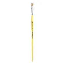 Pincel Chato Cerda Natural Cabo Longo Amarelo Condor 456 10 Foto  mini 1