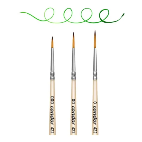 Pincel Condor Konex Liner Sintetico 422 - 000, 00 E 0 Foto 1