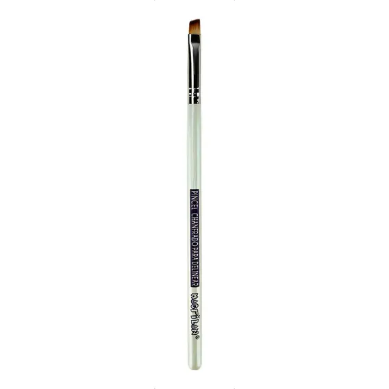 Pincel Macrilan Chanfrado Para Delinear - Design Sobrancelha Cor Branco Foto 1