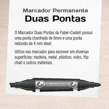 Pincel Marcador Permanente Duas Pontas Preto Foto mini  2