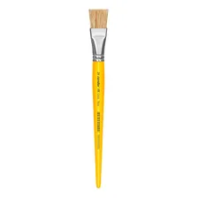 Pincel Profissional Chato Pintura Tecido Artesanato Kit C/13 Foto mini 3
