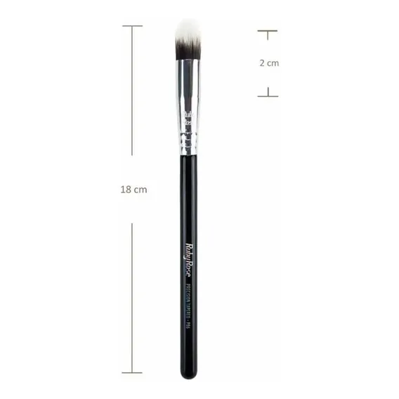 Pincel Ruby Rose P86 Angled Precision Cor Preto Foto 1