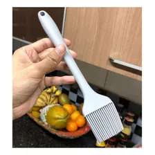 Pincel Silicone Cozinha Reforçada Culinário Cor Pincel Cinza Foto mini 3