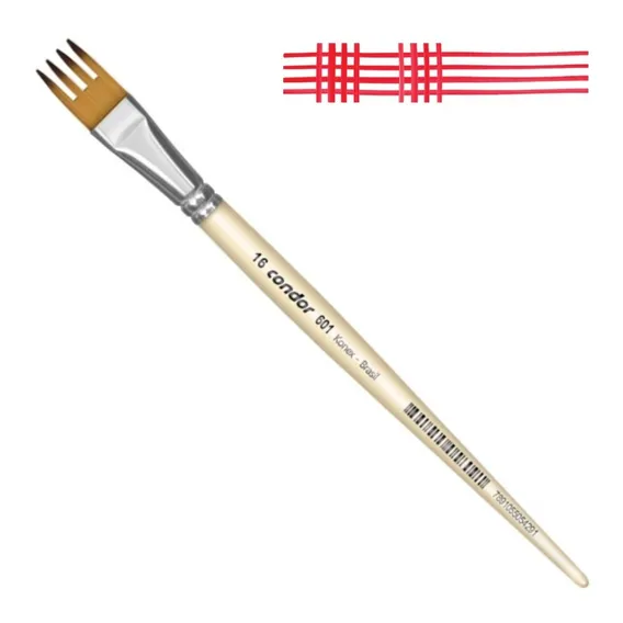 Pincel Xadrez Sintético Konex Ocre Condor 601 16 Foto 1