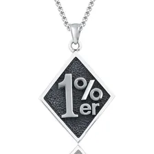 Pingente Aço Inox 1%er Moto Motogrupo Motoclube Harley Treze Cor Prateado Foto mini 4