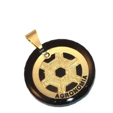 Pingente Agronomia Engenharia Agrônomo Folheado Ouro 18k Foto  mini 1