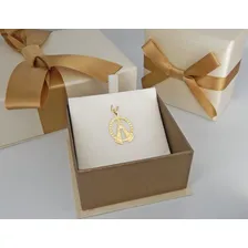 Pingente Ave Maria Em Ouro 18k Cor Amarelo Foto mini 2