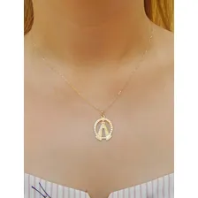 Pingente Ave Maria Em Ouro 18k Cor Amarelo Foto mini 3