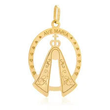 Pingente Ave Maria Em Ouro 18k Cor Amarelo Foto mini 1