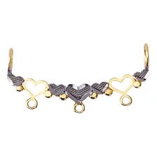 Pingente Canga Corações 2.5cm Em Ouro 18k Foto mini 1