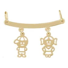 Pingente Canga Ouro 10k Pingente Casal De Filhos Em Ouro 10k Foto mini 1