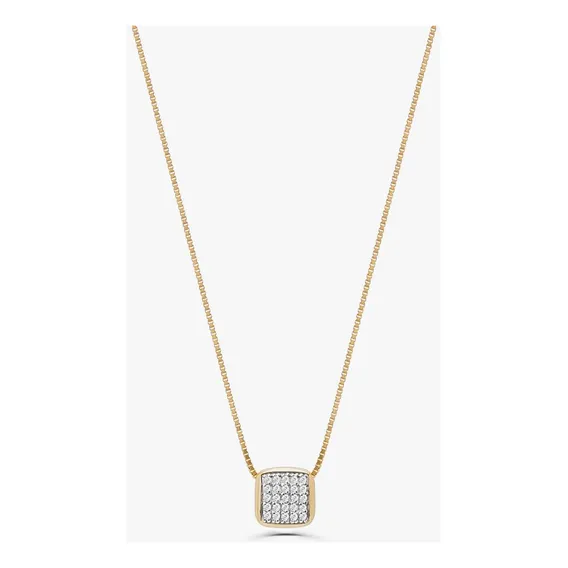 Pingente Com PavĂȘ De Diamantes Em Ouro Amarelo 18k Foto 1