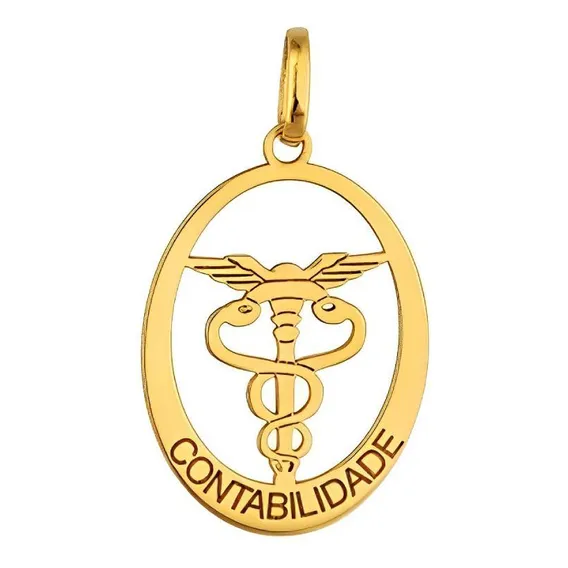 Pingente Contabilidade Em Ouro 18k Foto 1