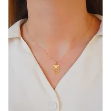 Pingente Coruja Em Ouro 18k Cor Amarelo Foto mini 4