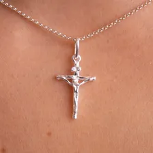 Pingente Crucifixo Com Imagem De Cristo - Prata 925 Foto mini 2