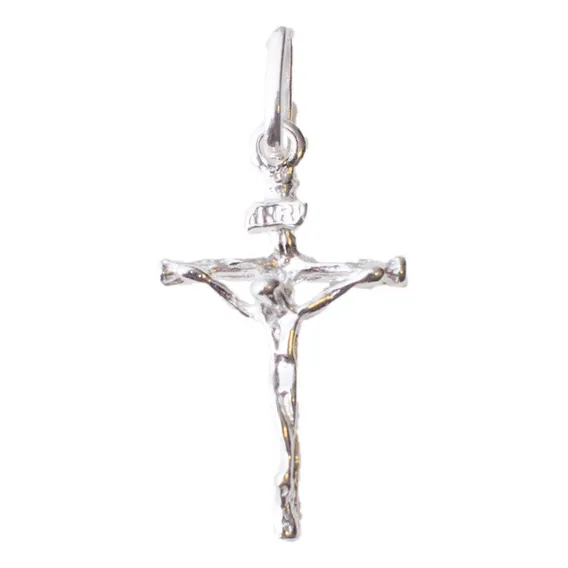 Pingente Crucifixo Com Imagem De Cristo - Prata 925 Foto 1