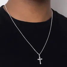 Pingente Crucifixo De Prata Maciça 925 840179 Rommanel Foto mini 4