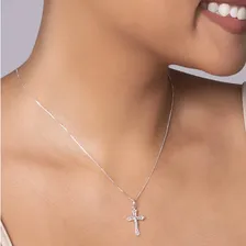 Pingente Crucifixo De Prata Maciça 925 840179 Rommanel Foto mini 3