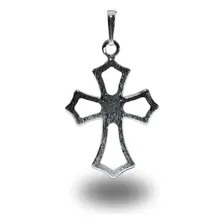 Pingente Crucifixo Prata 925 Legitima Cruz Maciça Pura Top Foto mini 1