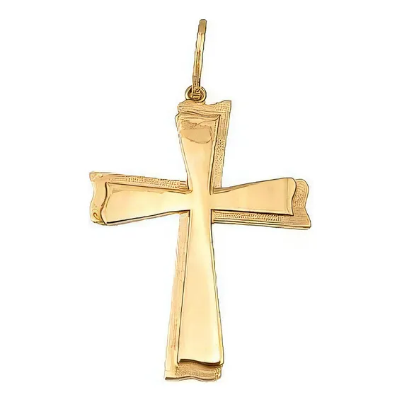 Pingente Cruz Em Ouro 18k Foto 1