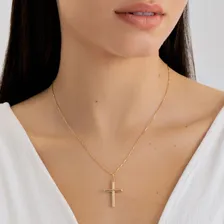 Pingente Cruz Em Ouro Amarelo 18k Foto mini  2