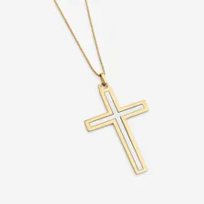 Pingente Cruz Em Ouro Amarelo E Ouro Branco 18k Foto mini 3