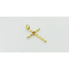 Pingente Cruz Para Corrente Fio Torcido Ouro 18k-750 Cor Dourado Foto mini 2