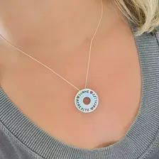 Pingente De Prata 925 Sonhe Acredite Realize Mandala Com Foto mini 4