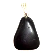 Pingente De Proteção Turmalina Negra Natural Rolada Energias Foto mini 1