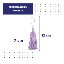 Pingente De Seda Tassel - Franja- 100 Unidades - Lilás Foto mini 3